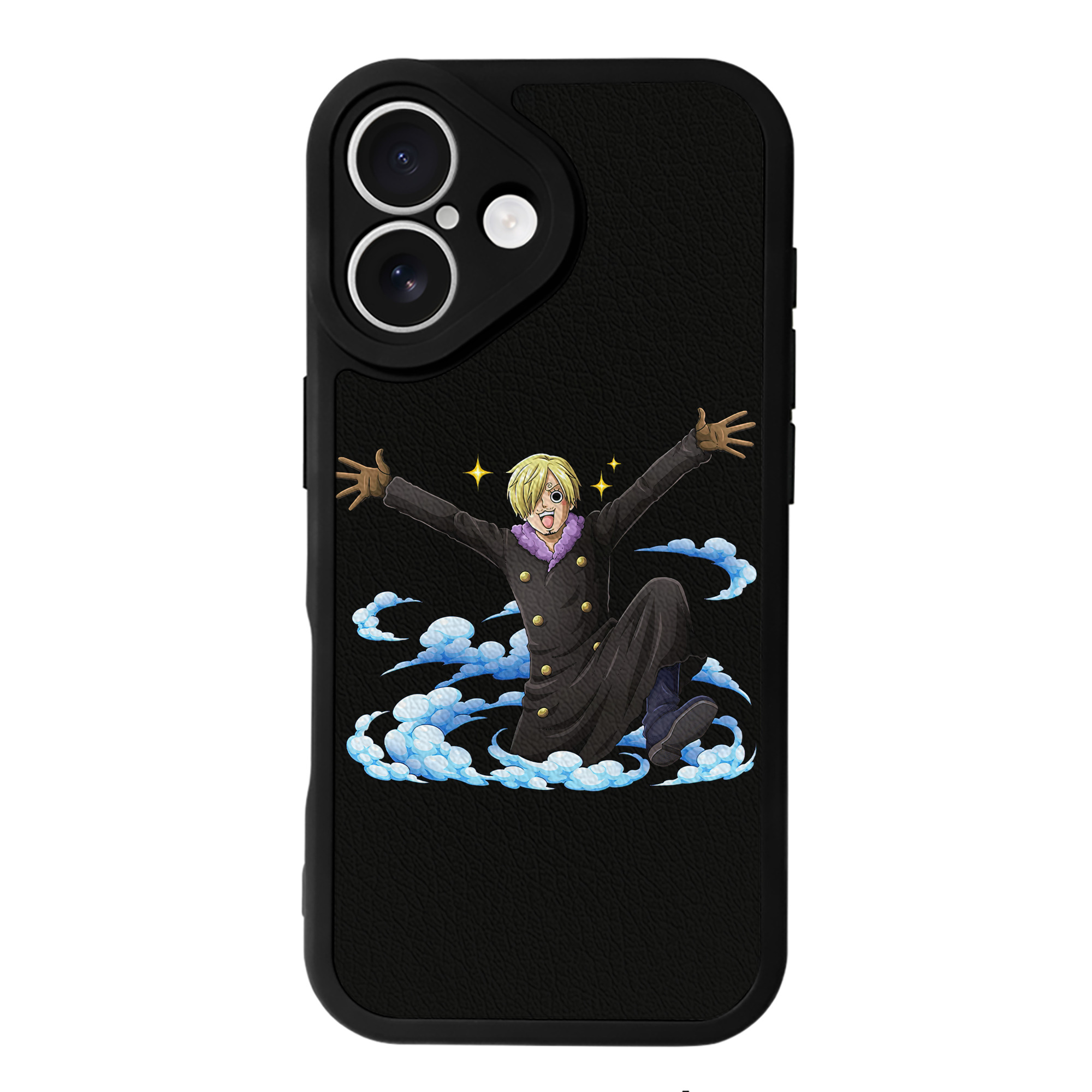 （画像用） ワンピース サンジ ONE PIECE Sanji 【iPhone 16シリーズ対応】シリコンスマホケース（レザー調） 材質：シリコン